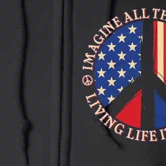 American Peace: People Living life In Peace Full Zip Hoodie