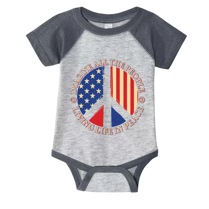 American Peace: People Living life In Peace Infant Baby Jersey Bodysuit