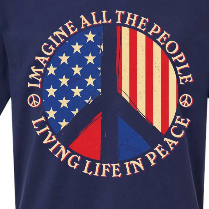 American Peace: People Living life In Peace Sueded Cloud Jersey T-Shirt