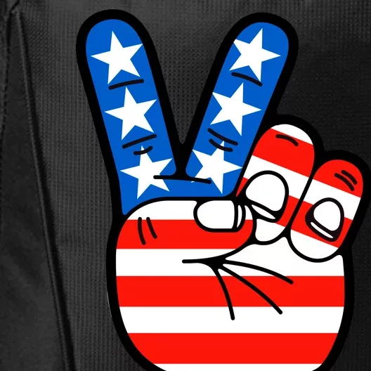 American Peace Sign Flag City Backpack