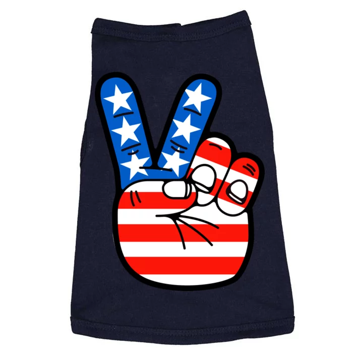 American Peace Sign Flag Doggie Tank