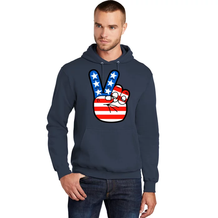 American Peace Sign Flag Hoodie