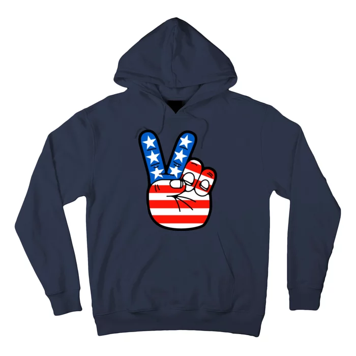 American Peace Sign Flag Hoodie