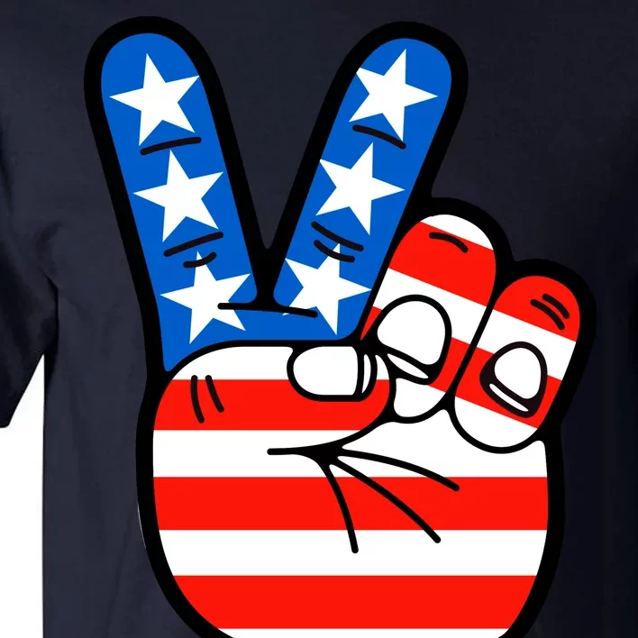 American Peace Sign Flag Tall T-Shirt