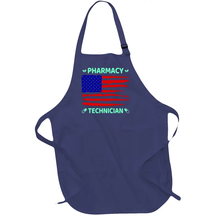 American Pharmacy Technician Full-Length Apron With Pocket