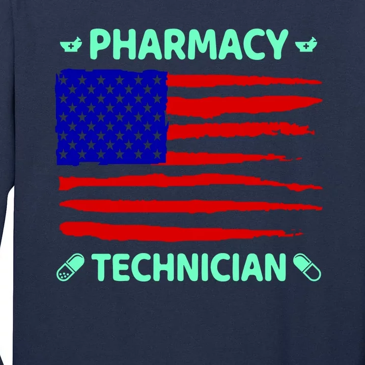 American Pharmacy Technician Tall Long Sleeve T-Shirt