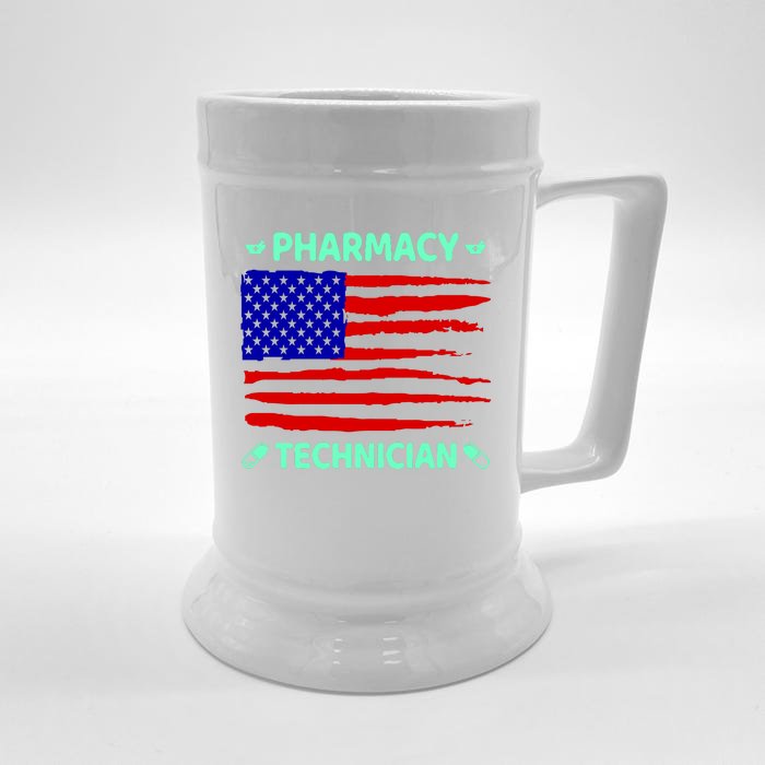 American Pharmacy Technician Front & Back Beer Stein