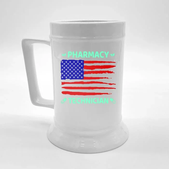 American Pharmacy Technician Front & Back Beer Stein