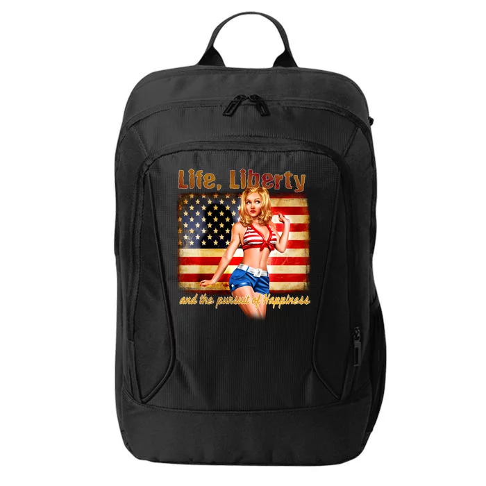 American Pinup Girl - Life Liberty And The Pursuit Of Happiness City Backpack