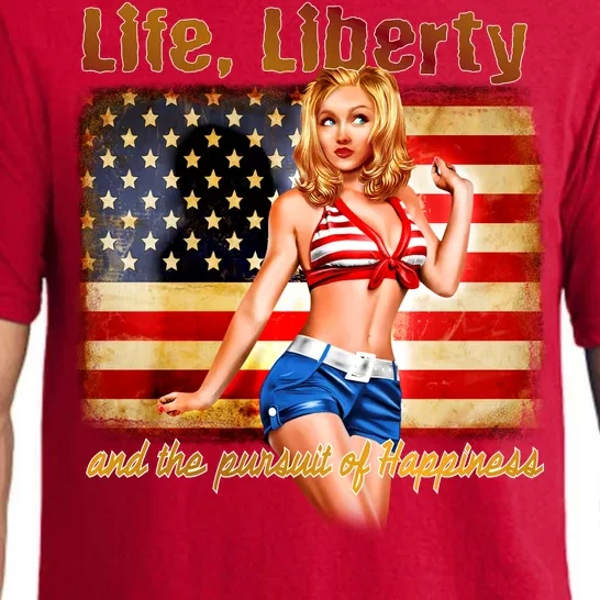 American Pinup Girl - Life Liberty And The Pursuit Of Happiness Pajama Set