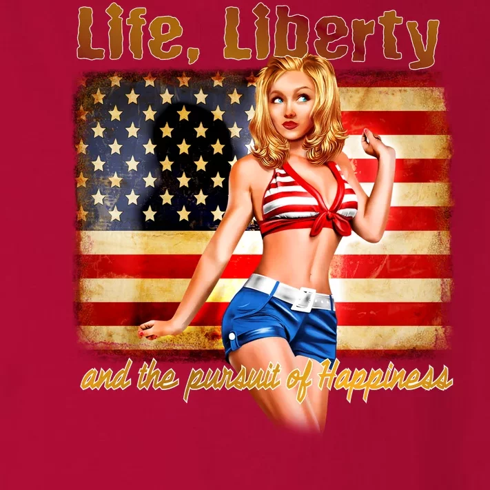 American Pinup Girl - Life Liberty And The Pursuit Of Happiness Toddler Long Sleeve Shirt