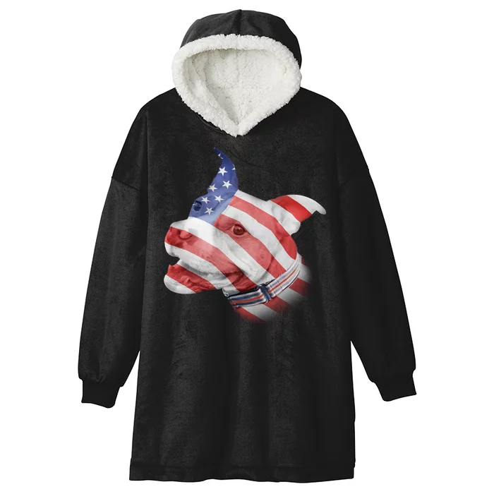 American Pitbull Hooded Wearable Blanket