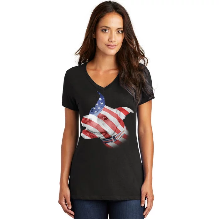 American Pitbull Women's V-Neck T-Shirt