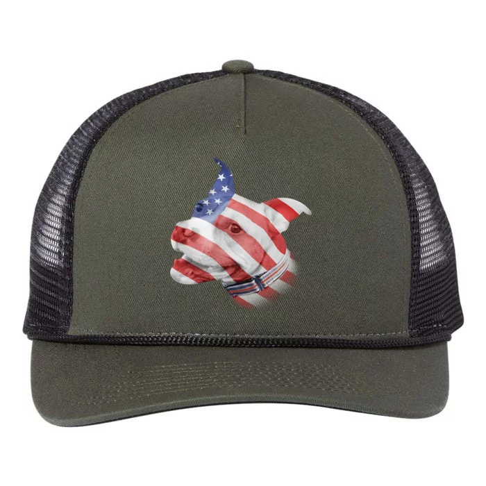 American Pitbull Retro Rope Trucker Hat Cap