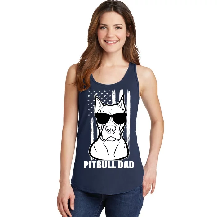 American Pitbull Dad Ladies Essential Tank