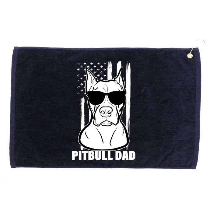 American Pitbull Dad Grommeted Golf Towel