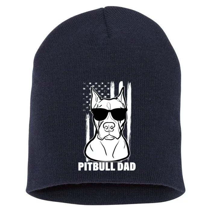 American Pitbull Dad Short Acrylic Beanie