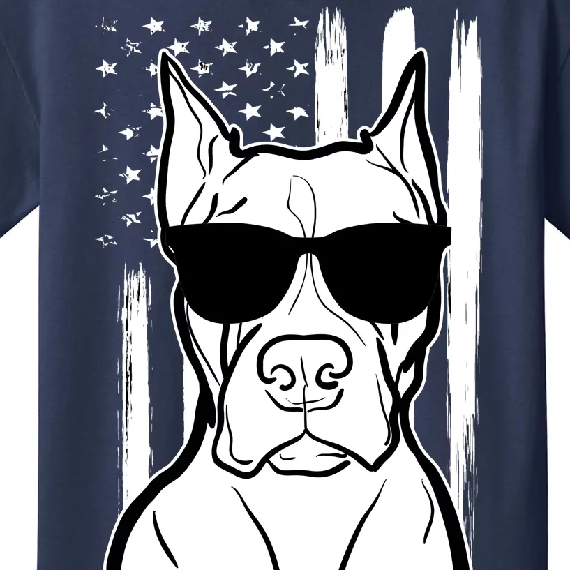 American Pitbull Dad Kids T-Shirt