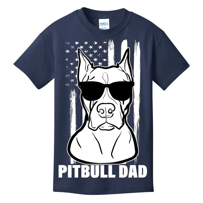 American Pitbull Dad Kids T-Shirt