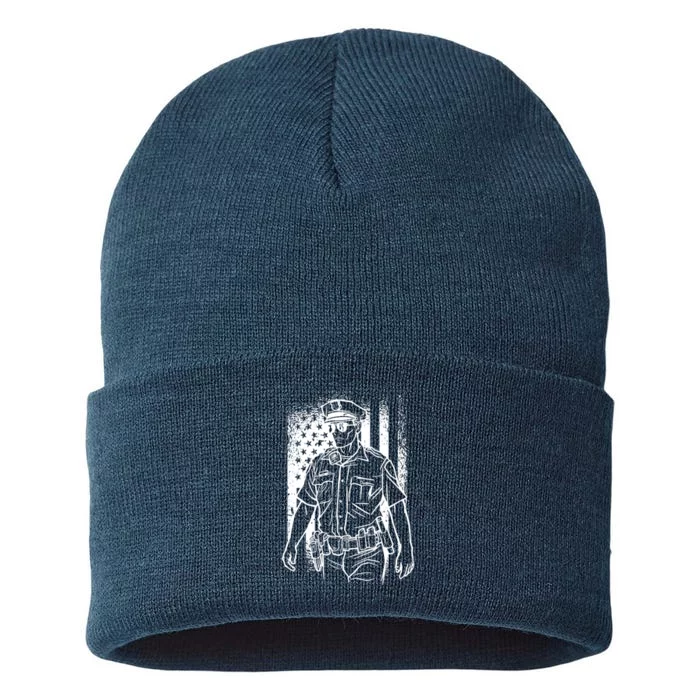 American Police Officer Sustainable Knit Beanie