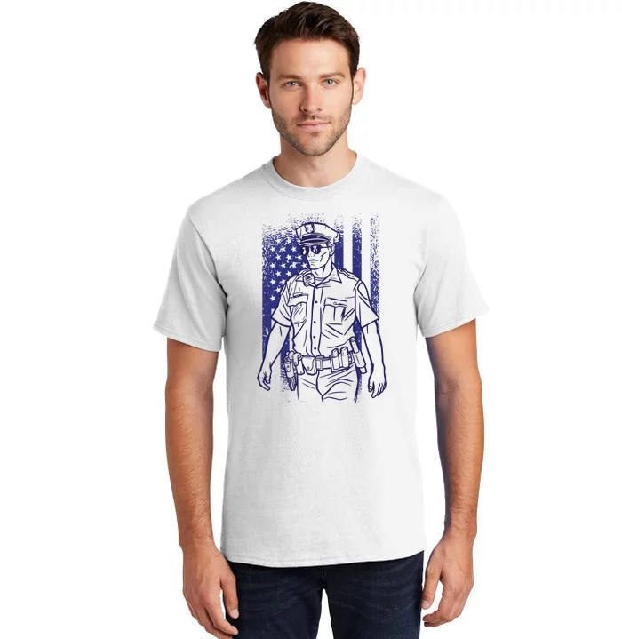 American Police Officer Tall T-Shirt