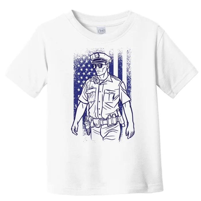 American Police Officer Toddler T-Shirt