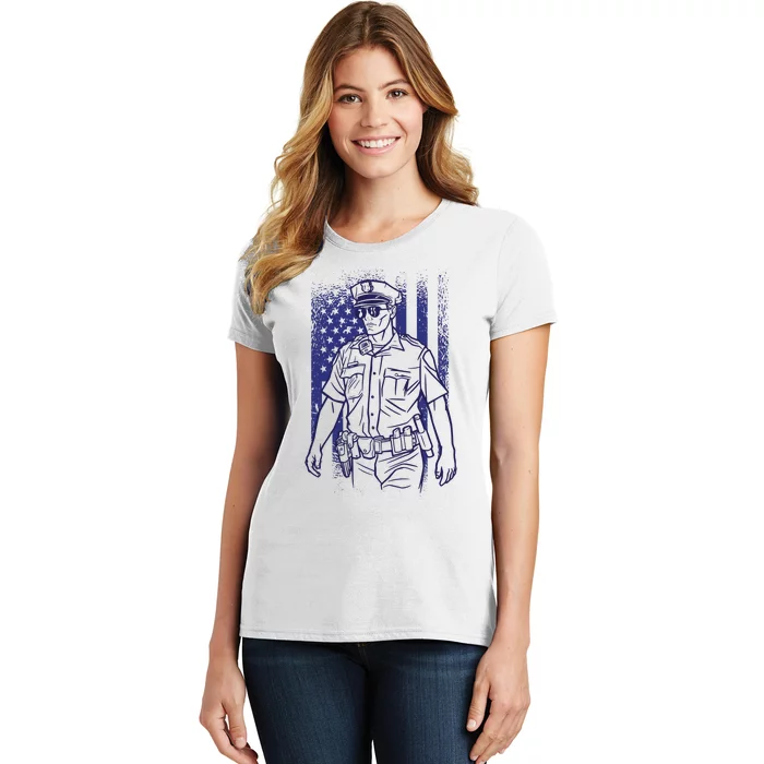 American Police Officer Women's T-Shirt