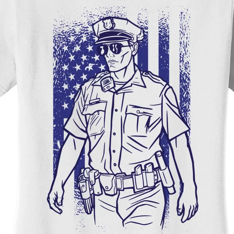 American Police Officer Women's T-Shirt