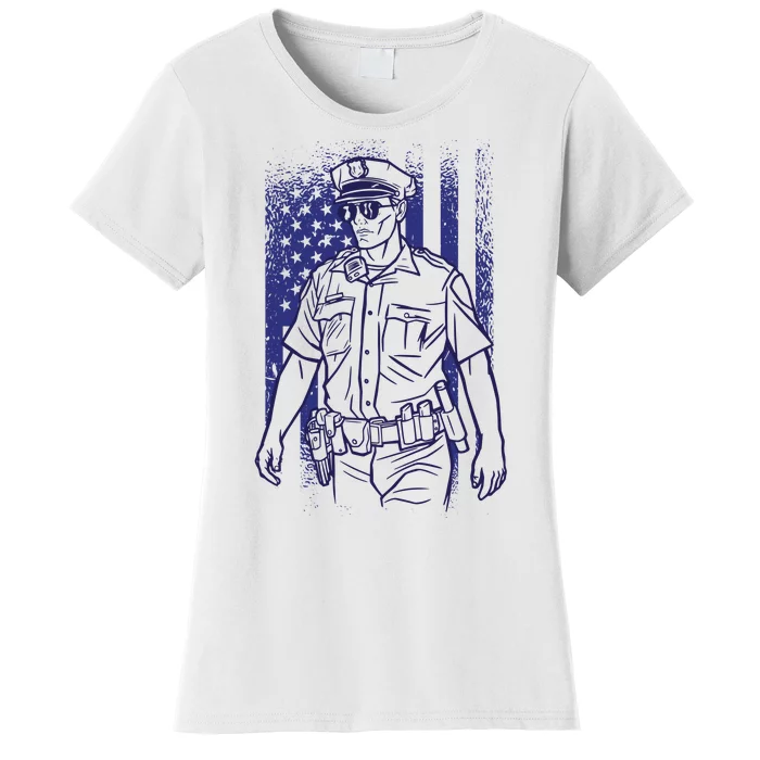 American Police Officer Women's T-Shirt