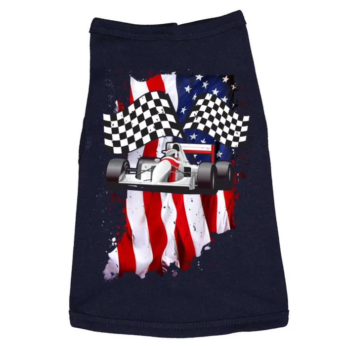 American Racing Car Flag Doggie Tank