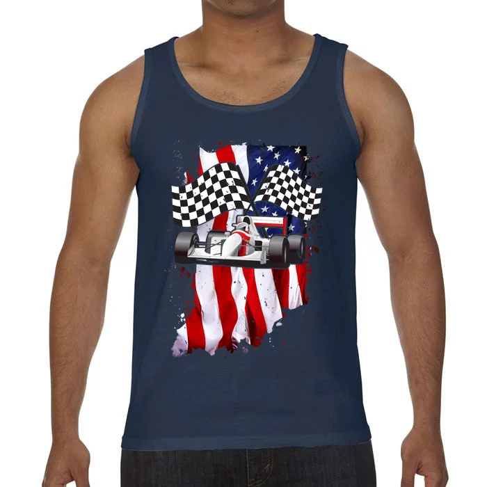 American Racing Car Flag Comfort Colors® Tank Top