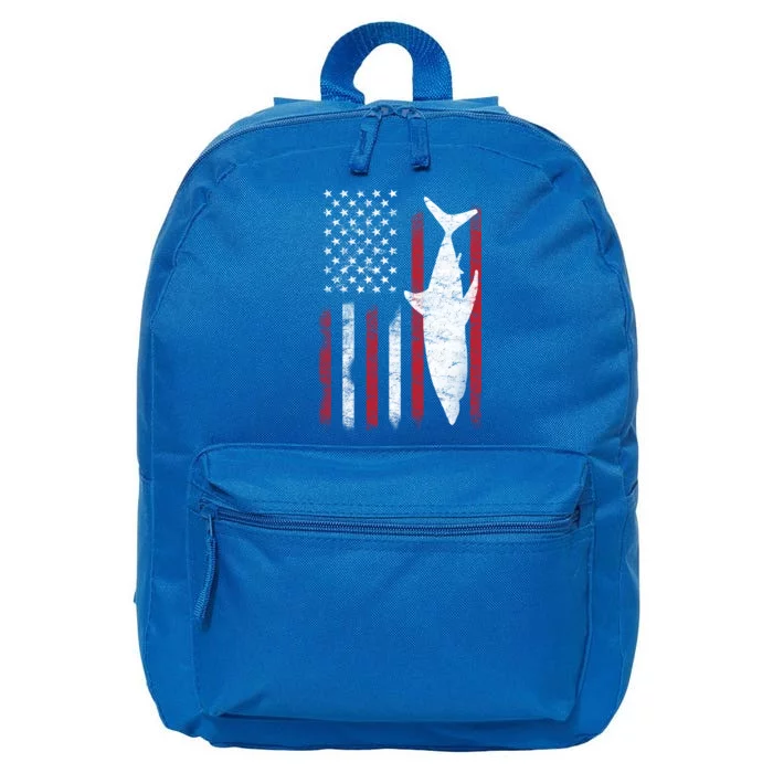 American Shark Flag 16 in Basic Backpack