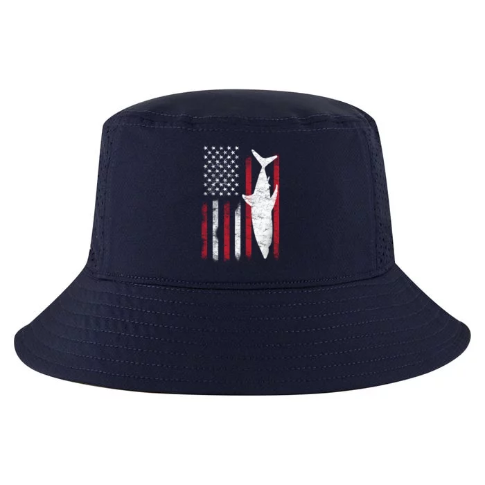 American Shark Flag Cool Comfort Performance Bucket Hat