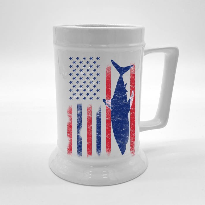 American Shark Flag Front & Back Beer Stein