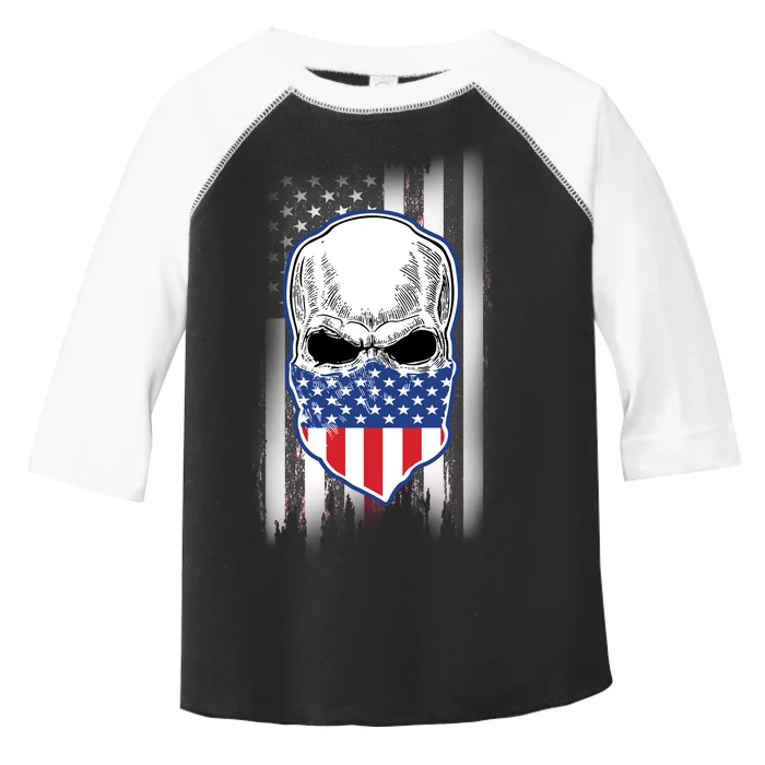 American Skull Bandana Toddler Fine Jersey T-Shirt