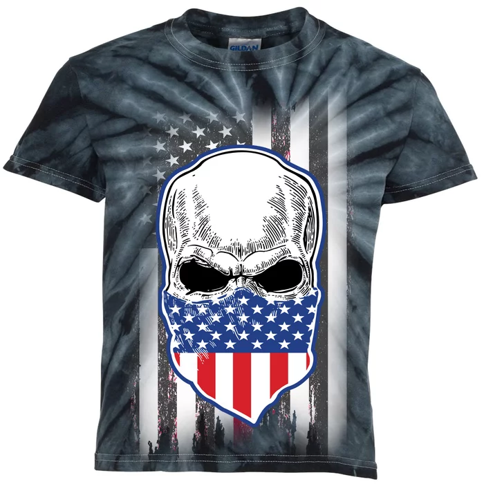 American Skull Bandana Kids Tie-Dye T-Shirt