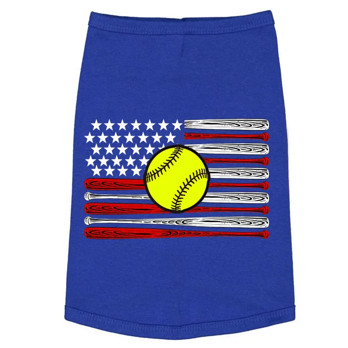 American Softball Flag Doggie Tank