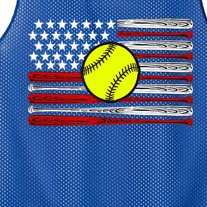 American Softball Flag Mesh Reversible Basketball Jersey Tank