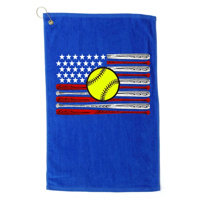 American Softball Flag Platinum Collection Golf Towel