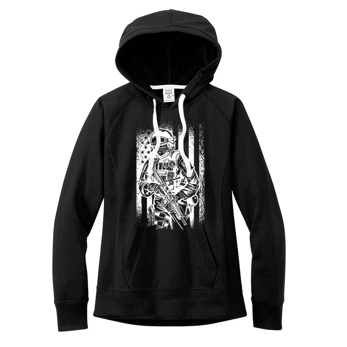 American Soldier Vintage Women's Fleece Hoodie