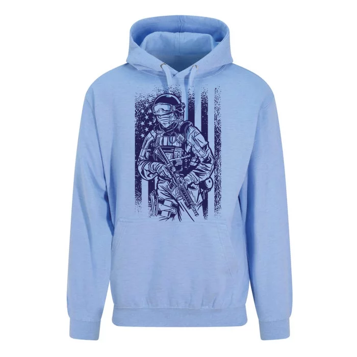 American Soldier Vintage Unisex Surf Hoodie