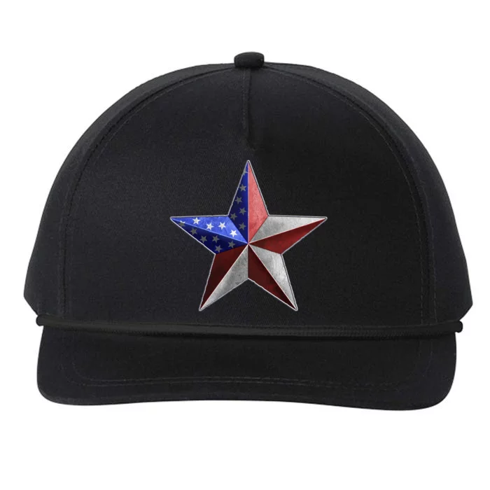 American Star Snapback Five-Panel Rope Hat