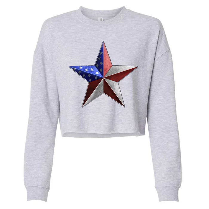 American Star Cropped Pullover Crew