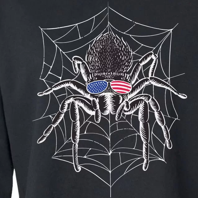 American Tarantula Spider Cropped Pullover Crew