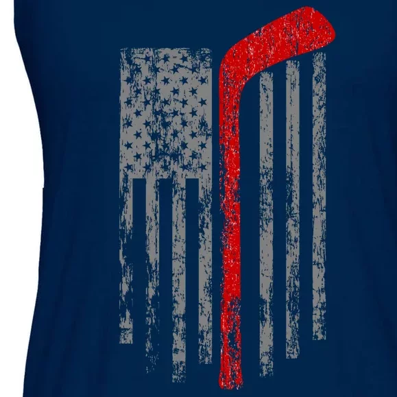 American Team Hockey USA Flag Ladies Essential Flowy Tank