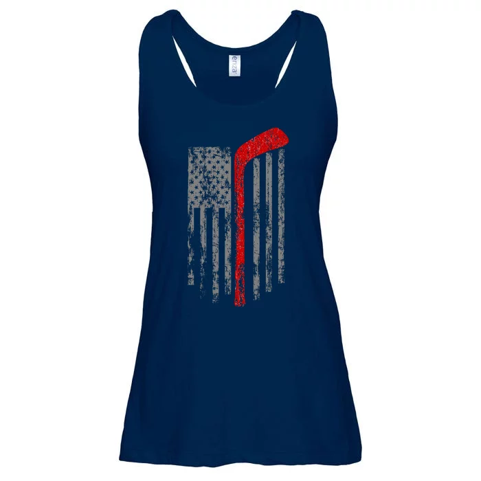 American Team Hockey USA Flag Ladies Essential Flowy Tank