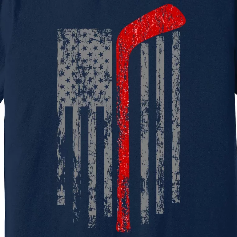 American Team Hockey USA Flag Premium T-Shirt