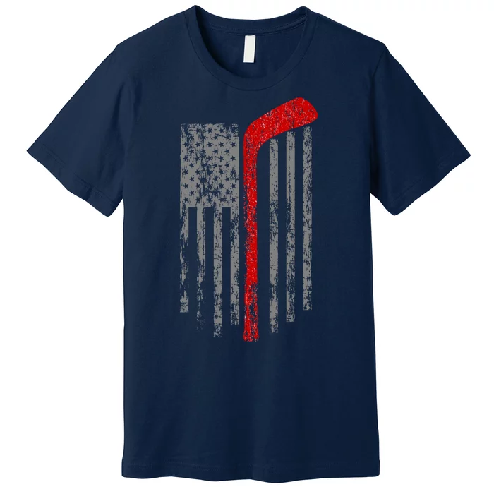 American Team Hockey USA Flag Premium T-Shirt