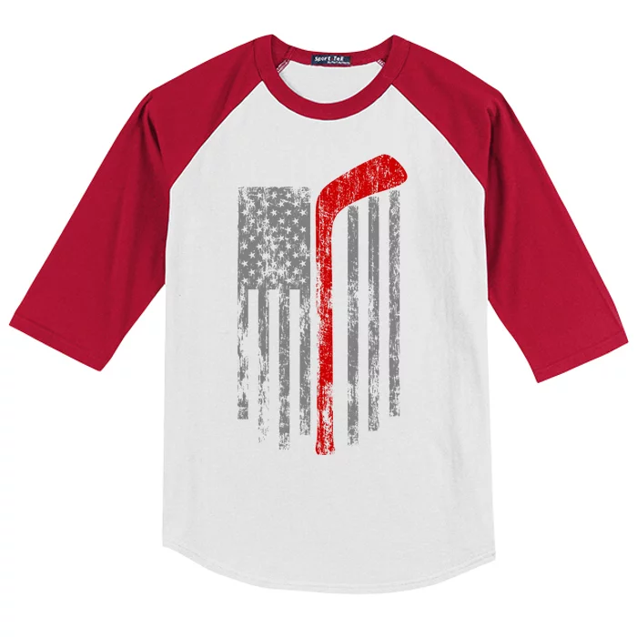 American Team Hockey USA Flag Kids Colorblock Raglan Jersey