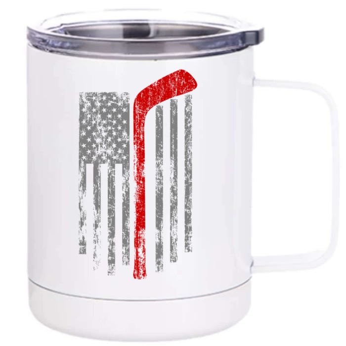 American Team Hockey USA Flag Front & Back 12oz Stainless Steel Tumbler Cup